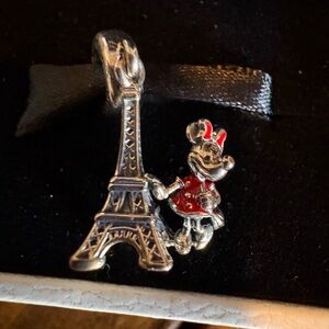 Pandora Minnie Mouse Eiffel Tower Charm - Red and Silver